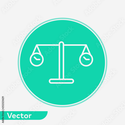 Time balance scale vector icon sign symbol