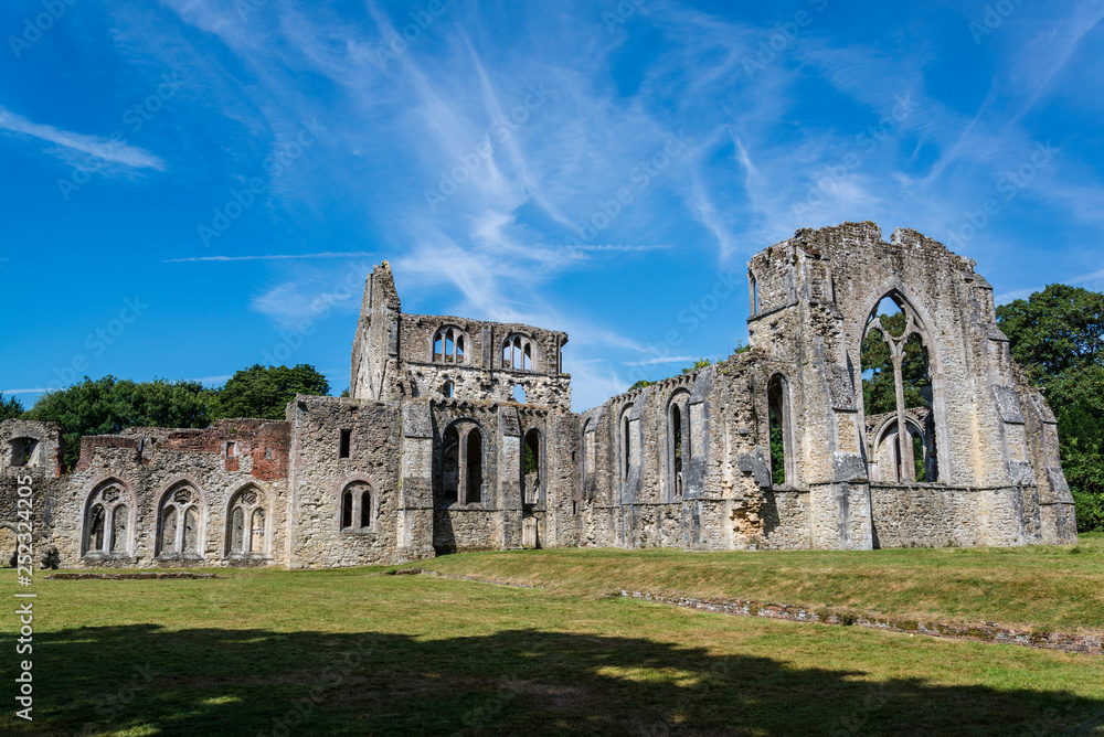 Fototapeta premium Netley Abbey, a ruined 13th century medieval monastery, near Southampton, Hampshire, England, UK