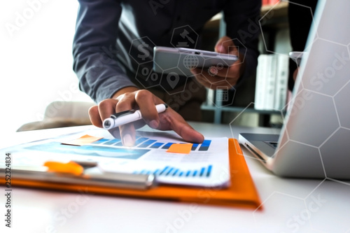 businessman working with documents in office