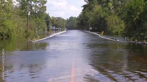 2018 - Hurricane Florence slams Nichols, South Carolina causing extensive flooding and damage, downed power lines and trees. photo
