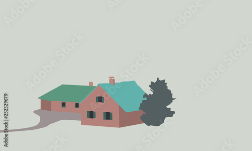 Landsitz/Eigentum - winterliche Farben