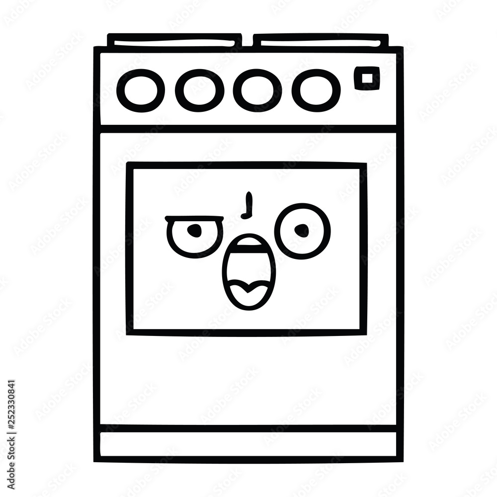 line drawing cartoon kitchen oven line drawing cartoon kitchen oven