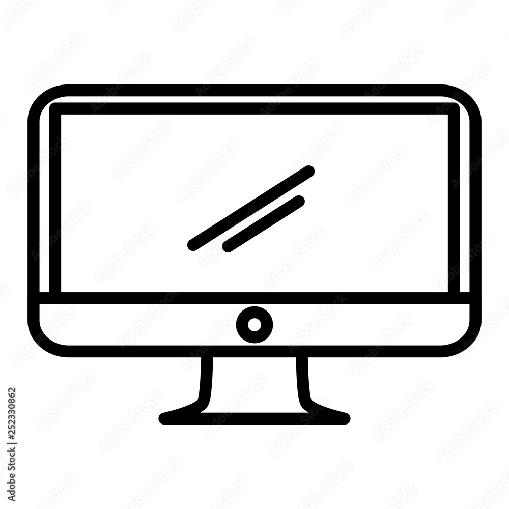 computer desktop isolated icon computer desktop isolated icon