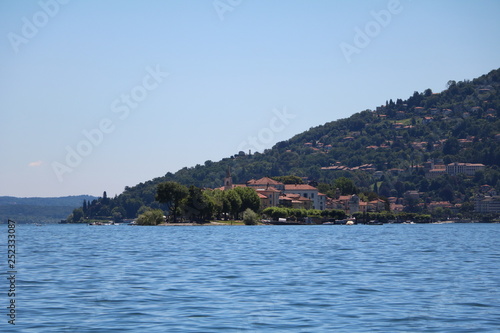 View to Isola Bella at Lake Maggiore, Piedmont Italy