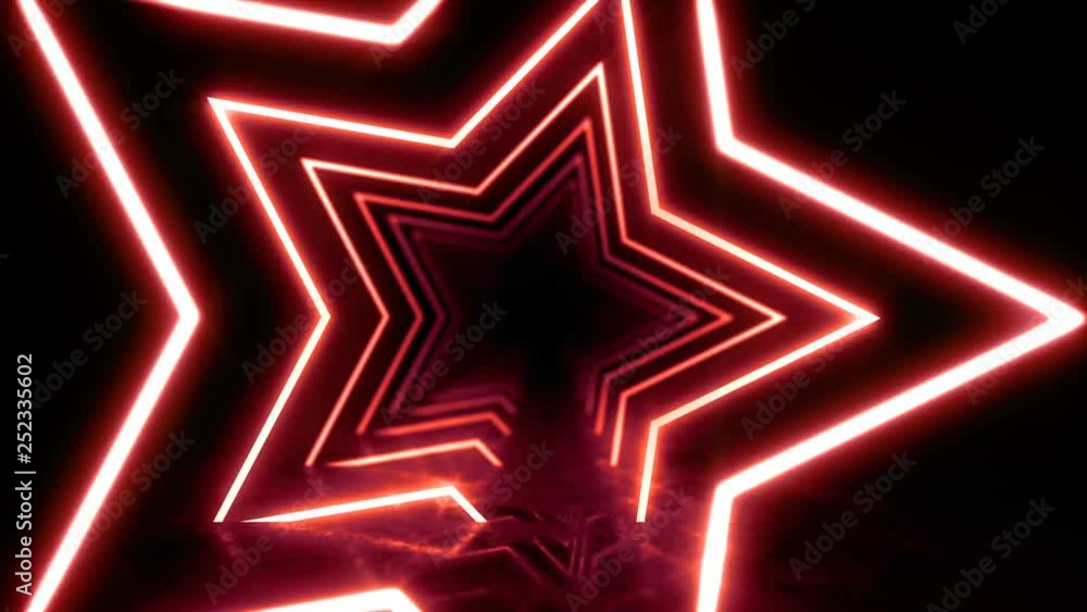 Abstract background with animation of flight in abstract futuristic tunnel with neon light. Animation of seamless loop. Abstract background with animation of flight in abstract futuristic tunnel with neon light. Animation of seamless loop.