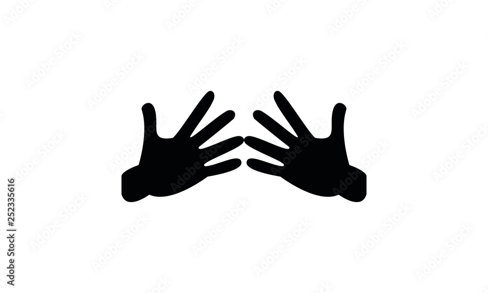 Obraz premium Two hands vector