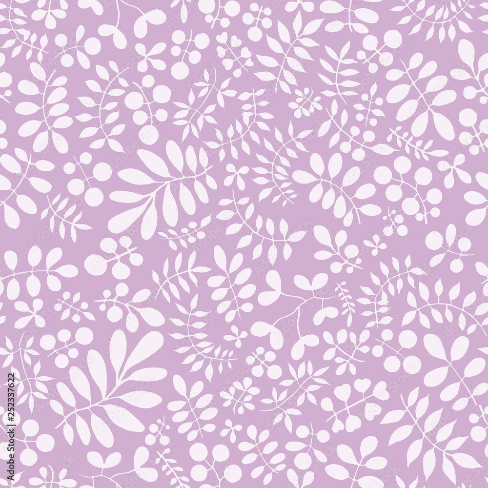 Lilac background with white flowers. Watercolor illustration. Luxury background with sprigs of plants on a purple background. Illustration for printing on fabrics, paper, clothes, things. 