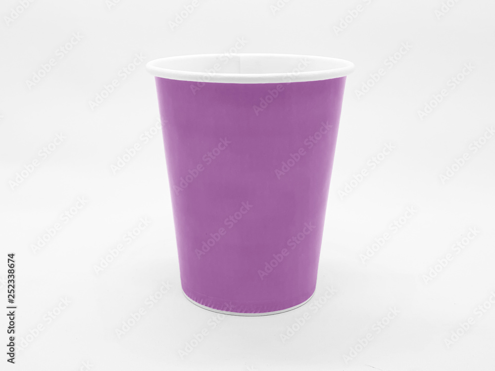 Colorful Glass Cup made from Plastic Paper in white Isolated Background Colorful Glass Cup made from Plastic Paper in white Isolated Background