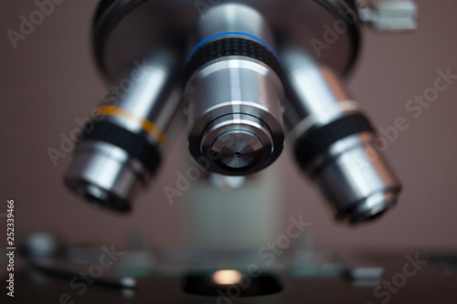 Laboratory microscope for scientific research. Microscope is used for conducting planned, research experiments, educational demonstrations in medical and clinical laboratories.