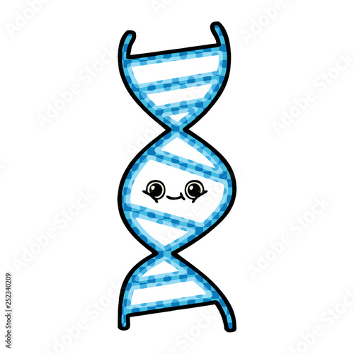 Принти на полотні comic book style cartoon DNA strand