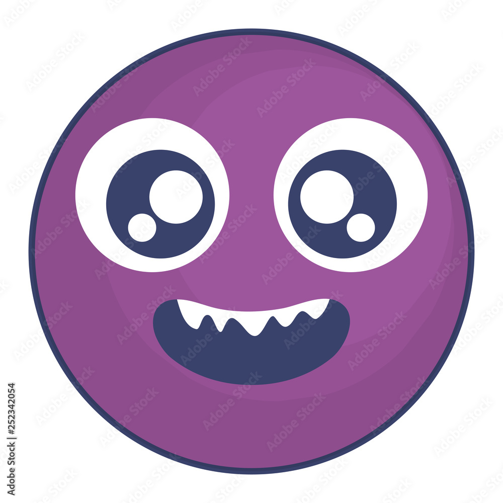 emoticon face with crazy teeth