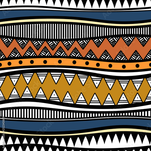 retro colors tribal vector seamless navajo pattern. aztec abstract geometric art print. ethnic hipster vector background. Wallpaper, cloth design, fabric, tissue, cover, textile template illustration.