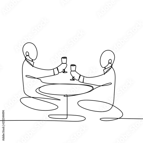 One line drawing of Cheers ...