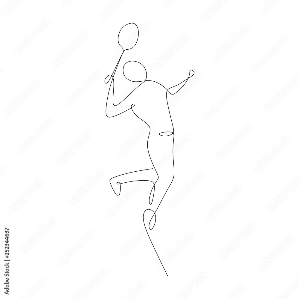 2,200+ Badminton Player Drawing Stock Illustrations, Royalty-Free Vector  Graphics & Clip Art - iStock