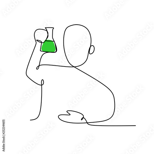 Continuous line drawing of ...