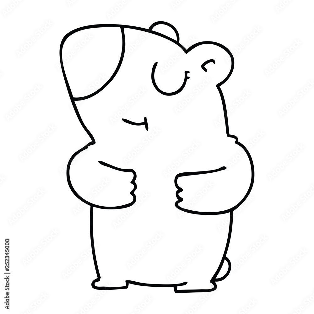 quirky line drawing cartoon bear quirky line drawing cartoon bear