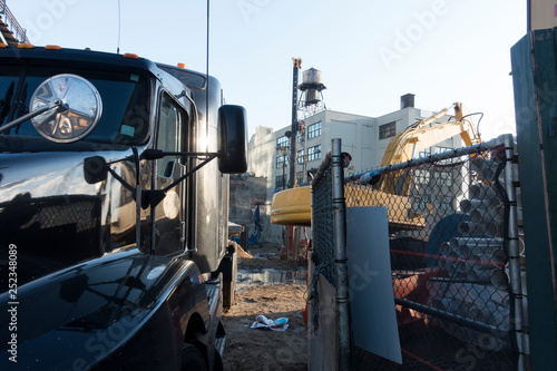 construction site with equipment