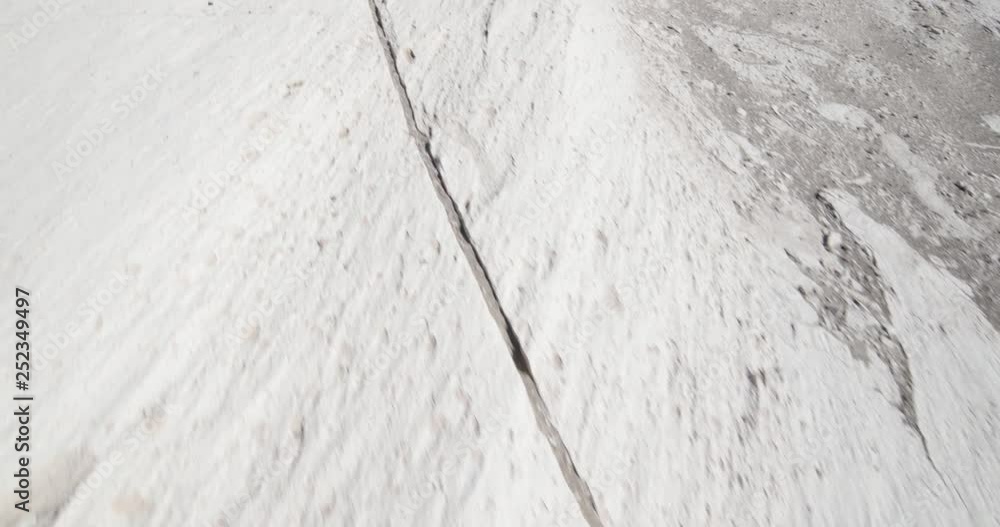 Senital gimbal stabilized camera movement of white cracked pumice rock texture. Antofagasta de la sierra, Pumice Field, Campo de piedra pomez, Catamraca, argentina Senital gimbal stabilized camera movement of white cracked pumice rock texture. Antofagasta de la sierra, Pumice Field, Campo de piedra pomez, Catamraca, argentina