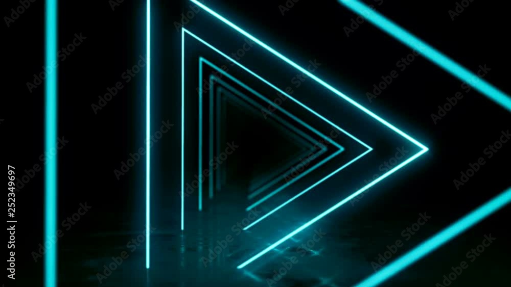 Abstract background with animation of flight in abstract futuristic tunnel with neon light. Animation of seamless loop. Abstract background with animation of flight in abstract futuristic tunnel with neon light. Animation of seamless loop.