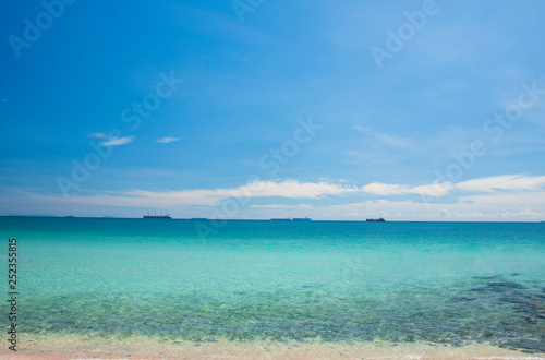 Wave & Sand beach background , holiday or relax in summer concept. © kittiyaporn1027