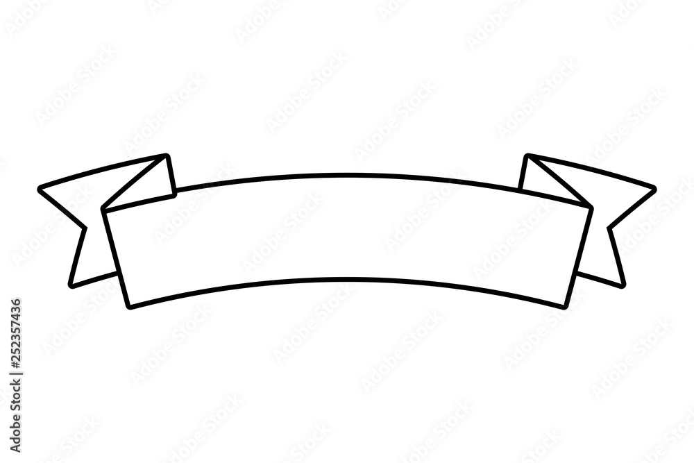 Stockvector blank ribbon banner isolated Adobe Stock