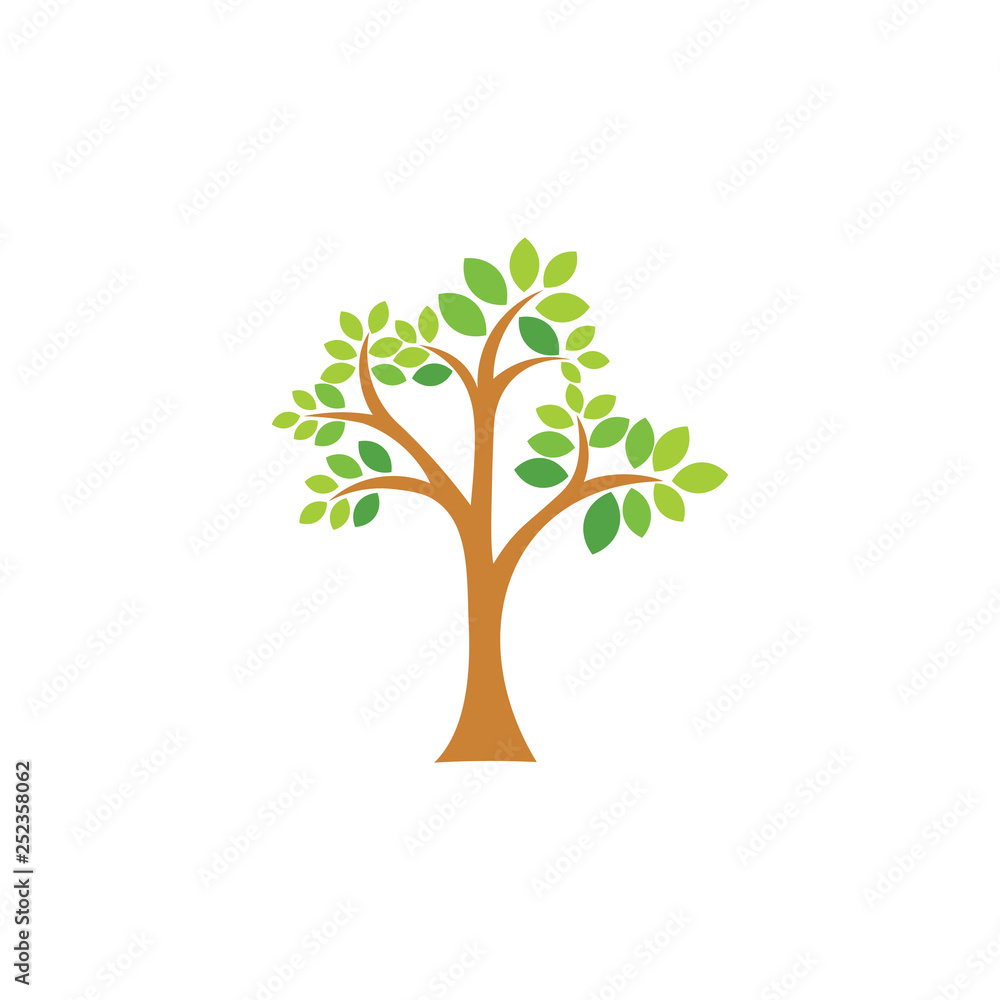 Obraz premium simple gradient tree symbol vector