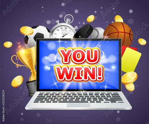 Betting winner vector poster banner design template