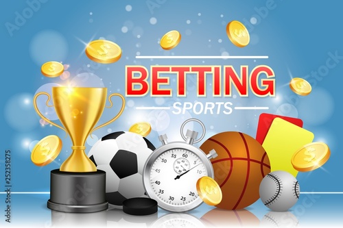 Sports betting vector poster banner design template