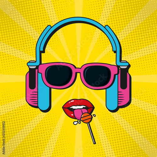 Pop art colorful cartoons