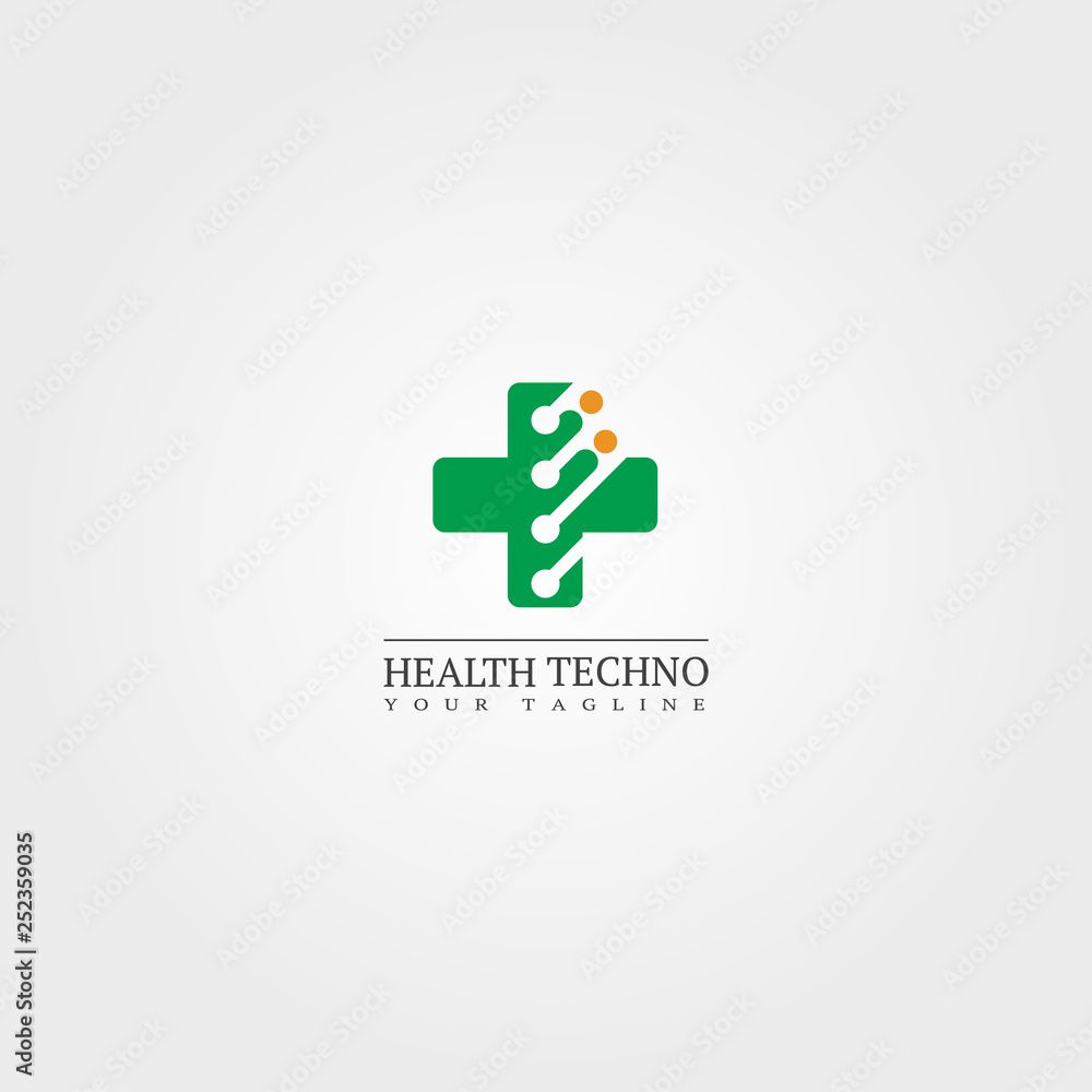 Digital health icon template, vector logo technology for business corporate, medical tech, creativity symbol, illustration -vector Digital health icon template, vector logo technology for business corporate, medical tech, creativity symbol, illustration -vector