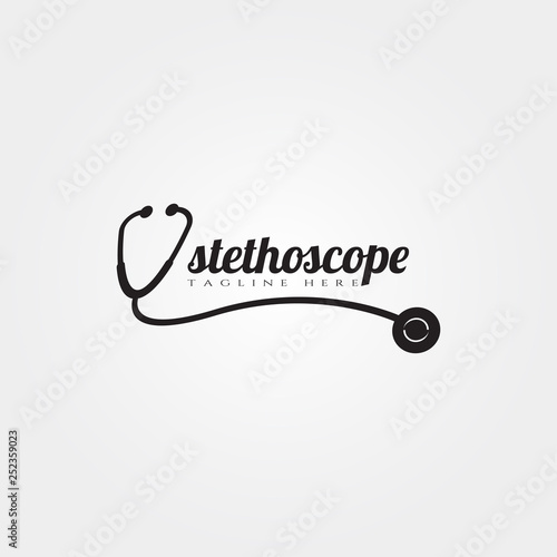 doctor stethoscope flat icon for apps or website