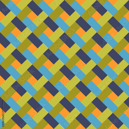 Abstract Colorful Seamless Rectangle Bricks Pattern Background