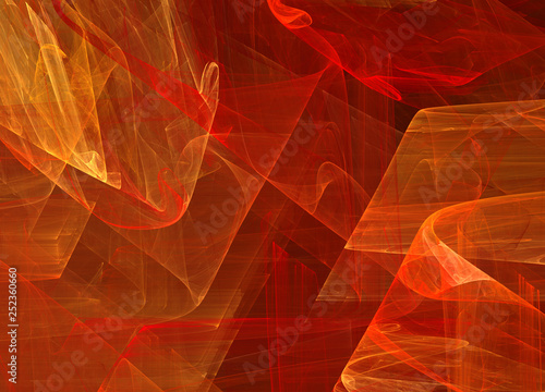 Light Veils Orange Background Abstract