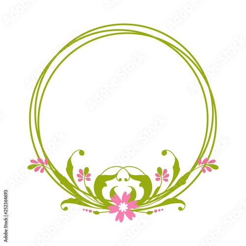 Wallpaper Mural Vector illustration greeting card with design pink flower frame hand drawn Torontodigital.ca