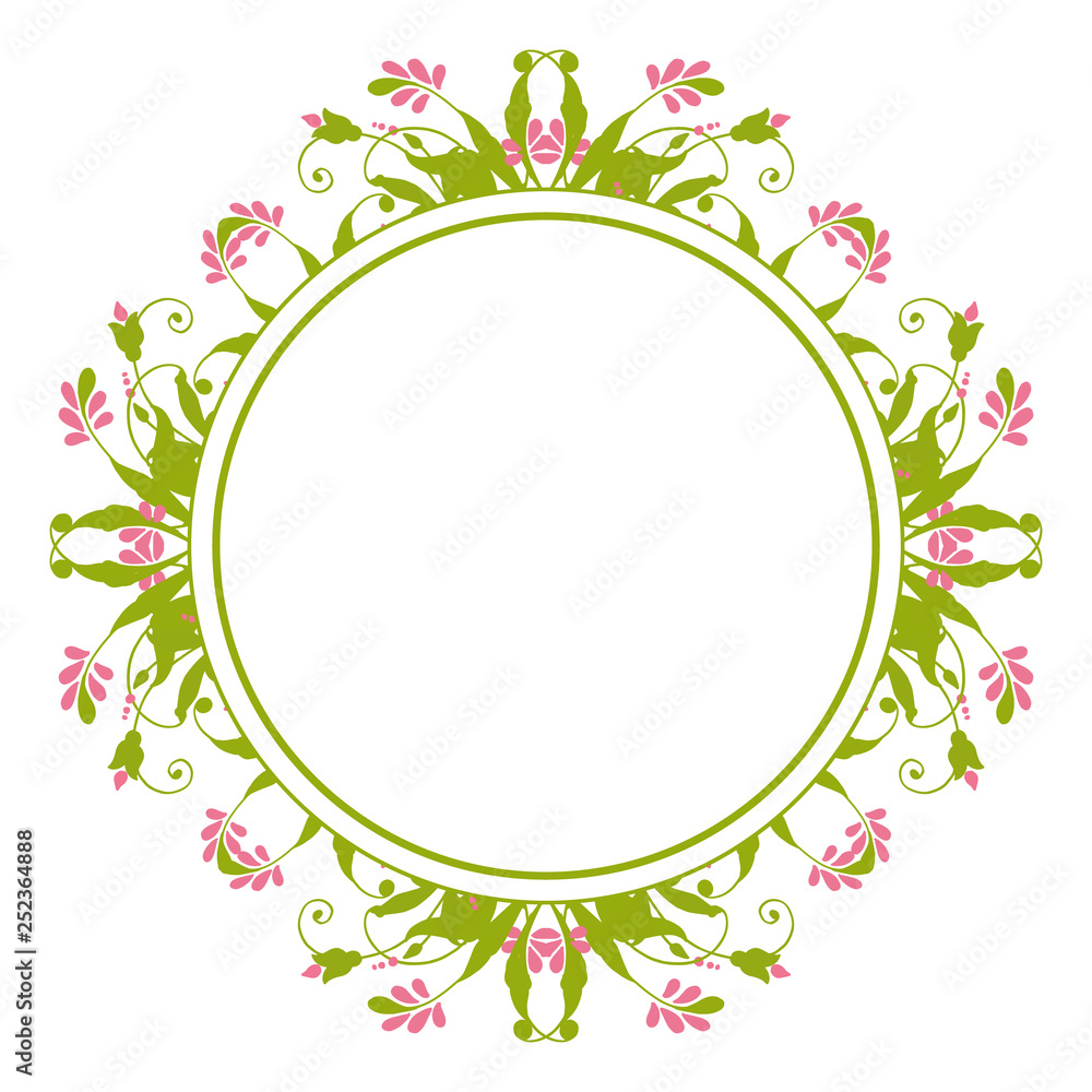 Vector illustration greeting card with design pink flower frame hand drawn Vector illustration greeting card with design pink flower frame hand drawn