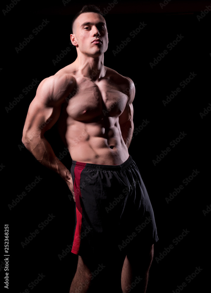 Young strong man isolated Young strong man isolated