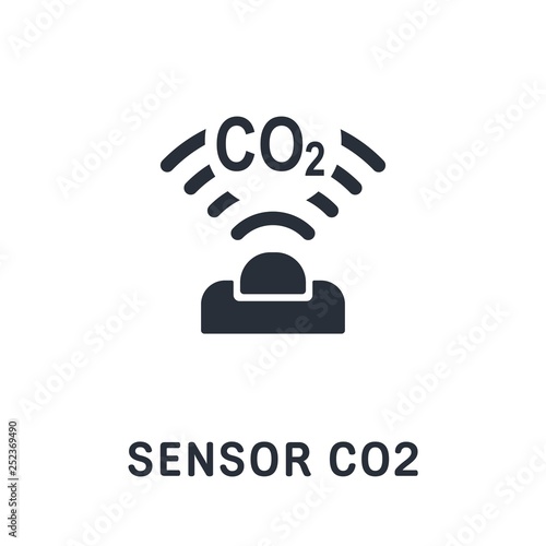 sensor detector CO2 . Vector icon.