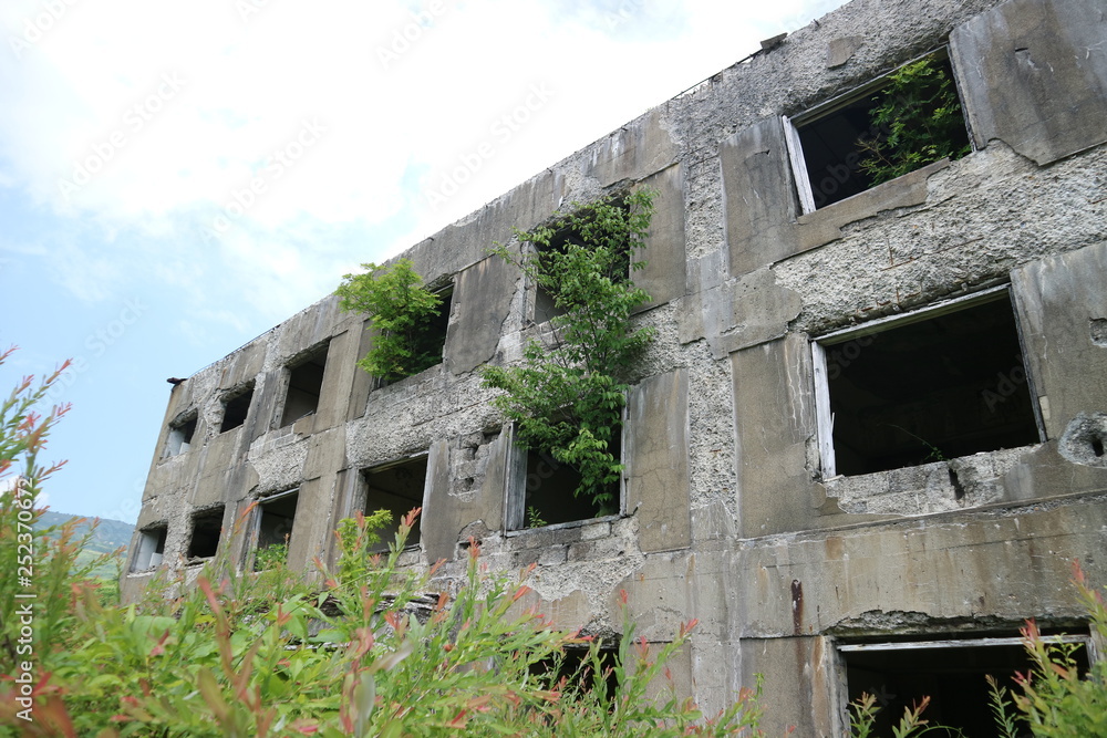 Fototapeta premium ruins of old house