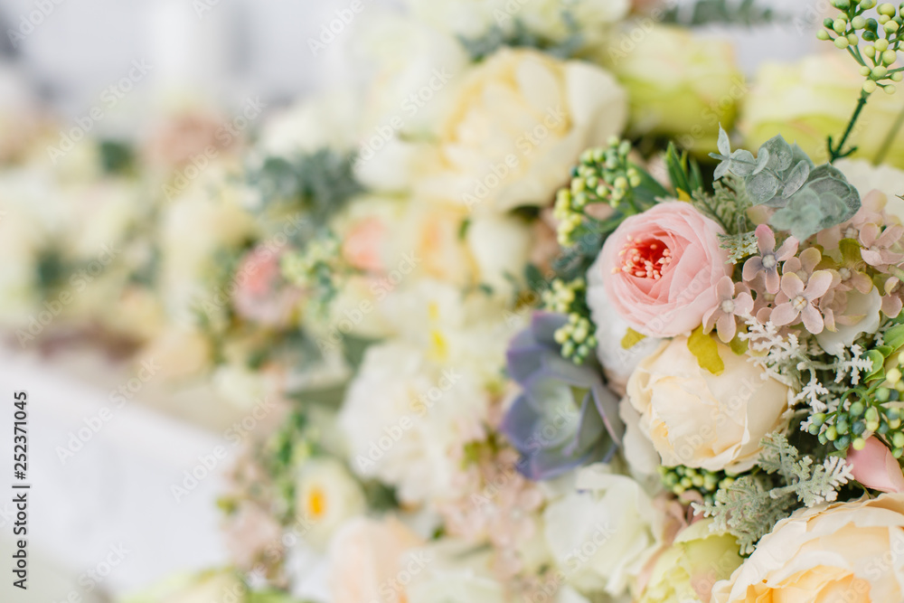 Beautiful flower background. Elegant wedding ceremony Beautiful flower background. Elegant wedding ceremony