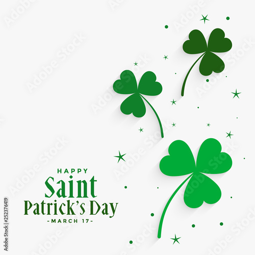 elegant clover leaves st patricks day background
