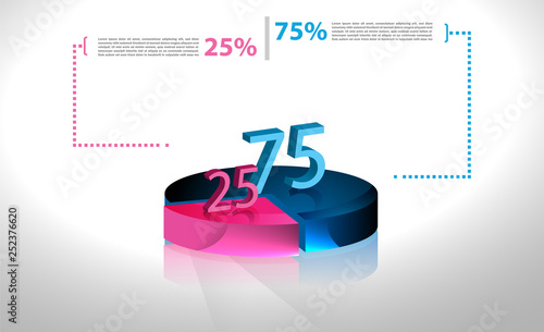 Set of business cycle flow diagrams, pie chart for documents,reports,presentations,infographic,0 5 10 15 20 25 30 35 40 45 50 55 60 65 70 75 80 85 90 95 100 percent clock style. Vector illustration.