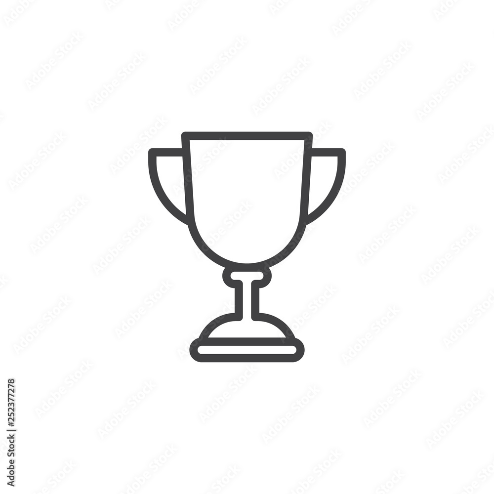 Trophy award line icon. linear style sign for mobile concept and web design. Winner cup outline vector icon. Symbol, logo illustration. Pixel perfect vector graphics Trophy award line icon. linear style sign for mobile concept and web design. Winner cup outline vector icon. Symbol, logo illustration. Pixel perfect vector graphics
