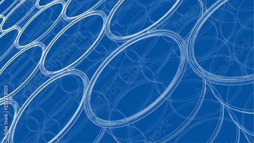 Group of oil barrels. Vector rendering of 3d