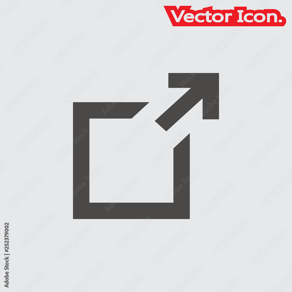 External Link icon isolated sign symbol and flat style for app, web and digital design. Vector illustration. External Link icon isolated sign symbol and flat style for app, web and digital design. Vector illustration.