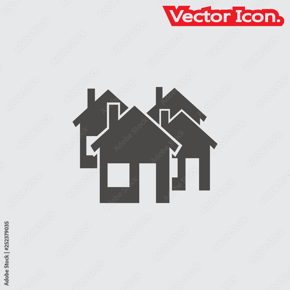 Fototapeta premium Home icon isolated sign symbol and flat style for app, web and digital design. Vector illustration.