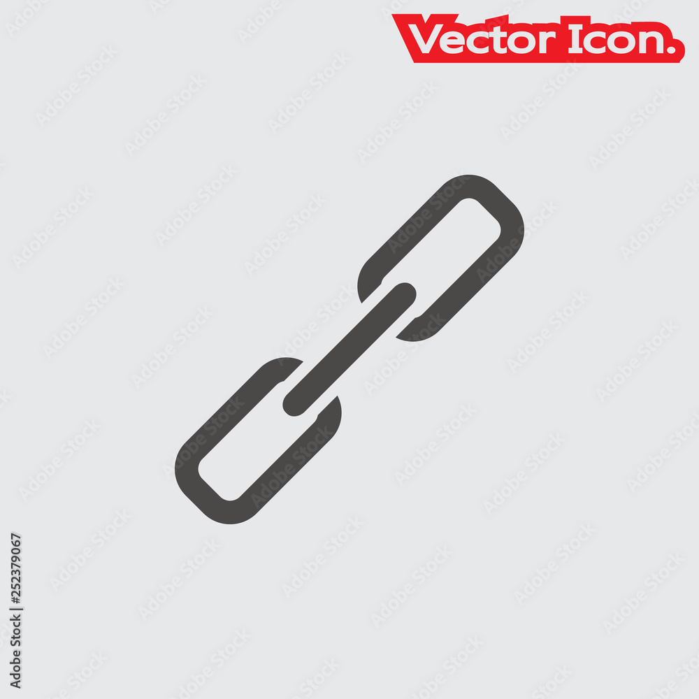 link icon isolated sign symbol and flat style for app, web and digital design. Vector illustration.