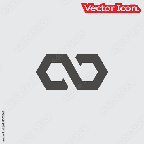 Infinity icon isolated sign symbol and flat style for app, web and digital design. Vector illustration. photo