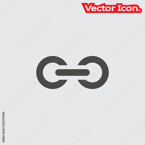 link icon isolated sign symbol and flat style for app, web and digital design. Vector illustration.