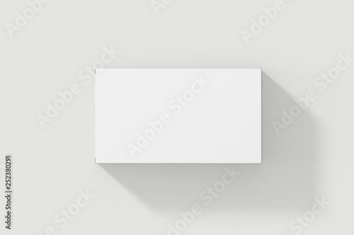 Blank White Product Package Box Mock-up. Container, Packaging Template on white background
