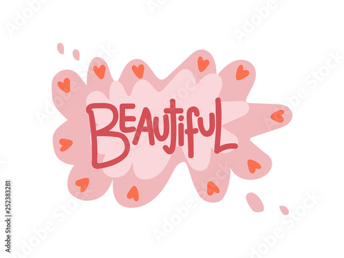 Wallpaper Mural Beautiful, Girlish Pretty Design Element Can Be Used For Greeting Card, Badge, Label, Invitation, Banner Vector Illustration Torontodigital.ca